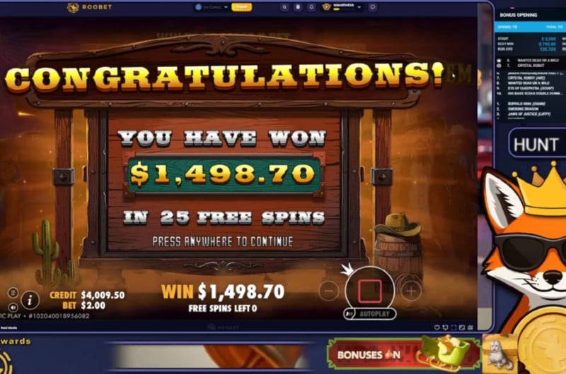 Island Fox Smokin Slots at Roobet